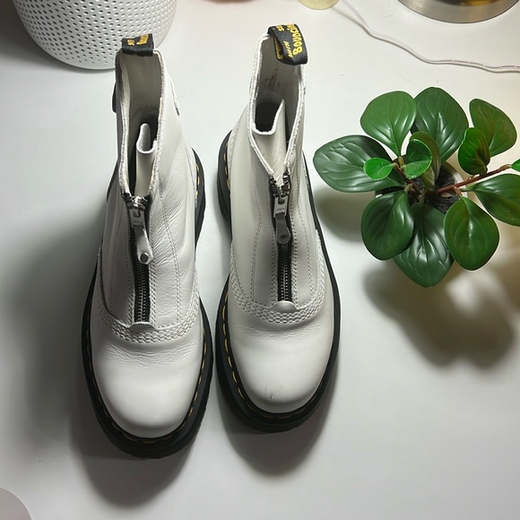 Dr. Martens White Platform Boots - Picture 2 of 9